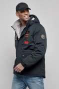 Купить Куртка мужская зимняя с капюшоном молодежная темно-синего цвета 88917TS, фото 8