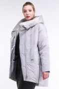 Купить Куртка зимняя женская молодежная батал серого цвета 90-911_46Sr, фото 4