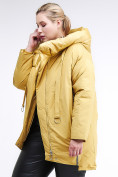 Купить Куртка зимняя женская молодежная батал желтого цвета 90-911_56J, фото 4