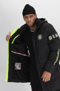 Купить Спортивная молодежная куртка удлиненная мужская черного цвета 90006Ch, фото 11