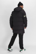Купить Спортивная молодежная куртка удлиненная мужская черного цвета 90006Ch, фото 4