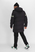 Купить Спортивная молодежная куртка удлиненная мужская черного цвета 90006Ch, фото 5