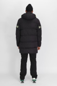 Купить Спортивная молодежная куртка удлиненная мужская черного цвета 90006Ch, фото 6