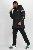 Купить Спортивная молодежная куртка удлиненная мужская черного цвета 90006Ch, фото 8