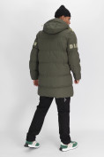 Купить Спортивная молодежная куртка удлиненная мужская цвета хаки 90006Kh, фото 4