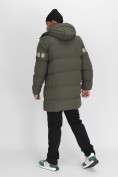 Купить Спортивная молодежная куртка удлиненная мужская цвета хаки 90006Kh, фото 5