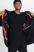 Купить Спортивная молодежная куртка удлиненная мужская темно-синего цвета 90006TS, фото 9