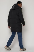 Купить Спортивная молодежная куртка удлиненная мужская черного цвета 90008Ch, фото 4
