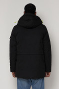Купить Парка спортивная зимняя мужская с капюшоном   черного цвета 90015Ch, фото 9