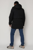 Купить Спортивная молодежная куртка удлиненная мужская черного цвета 90017Ch, фото 13