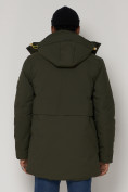 Купить Спортивная молодежная куртка удлиненная мужская цвета хаки 90017Kh, фото 10