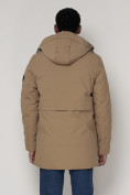 Купить Спортивная молодежная куртка удлиненная мужская бежевого цвета 90020B, фото 14
