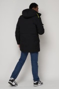 Купить Спортивная молодежная куртка удлиненная мужская черного цвета 90020Ch, фото 4