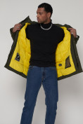 Купить Спортивная молодежная куртка удлиненная мужская цвета хаки 90020Kh, фото 11