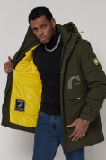 Купить Спортивная молодежная куртка удлиненная мужская цвета хаки 90020Kh, фото 13