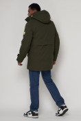 Купить Спортивная молодежная куртка удлиненная мужская цвета хаки 90020Kh, фото 5