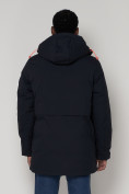 Купить Спортивная молодежная куртка удлиненная мужская темно-синего цвета 90020TS, фото 12