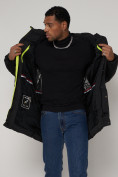 Купить Спортивная молодежная куртка удлиненная мужская черного цвета 9005Ch, фото 12