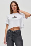 Купить Топ футболка женская белого цвета 9008Bl