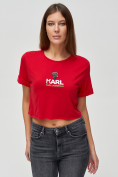 Купить Топ футболка женская красного цвета 9008Kr, фото 4