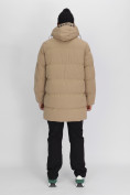 Купить Спортивная молодежная куртка удлиненная мужская бежевого цвета 9009B, фото 6