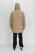 Купить Спортивная молодежная куртка удлиненная мужская бежевого цвета 9009B, фото 8