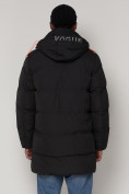 Купить Спортивная молодежная куртка удлиненная мужская черного цвета 9009Ch, фото 15