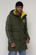 Купить Спортивная молодежная куртка удлиненная мужская цвета хаки 9009Kh, фото 6