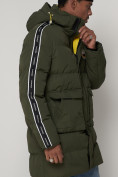 Купить Спортивная молодежная куртка удлиненная мужская цвета хаки 9009Kh, фото 7