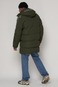 Купить Спортивная молодежная куртка удлиненная мужская цвета хаки 9009Kh, фото 9