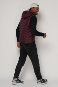 Купить Спортивная жилетка утепленная мужская бордового цвета 901Bo, фото 4