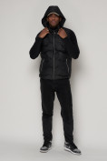 Купить Спортивная жилетка утепленная мужская черного цвета 901Ch, фото 6