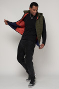 Купить Спортивная жилетка утепленная мужская цвета хаки 901Kh, фото 12