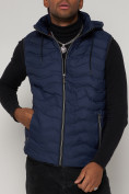 Купить Спортивная жилетка утепленная мужская темно-синего цвета 901TS, фото 10