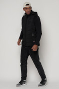 Купить Спортивная жилетка утепленная мужская черного цвета 902Ch, фото 2