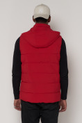 Купить Спортивная жилетка утепленная мужская красного цвета 902Kr, фото 10