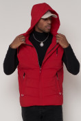 Купить Спортивная жилетка утепленная мужская красного цвета 902Kr, фото 11