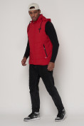 Купить Спортивная жилетка утепленная мужская красного цвета 902Kr, фото 2