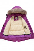 Купить Парка зимняя Valianly для девочки фиолетового цвета 9034F, фото 3