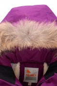 Купить Парка зимняя Valianly для девочки фиолетового цвета 9036F, фото 4