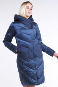 Купить Куртка зимняя женская классическая темно-синего цвета 9102_22TS, фото 3