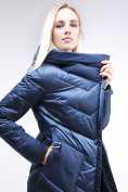 Купить Куртка зимняя женская классическая темно-синего цвета 9102_22TS, фото 6