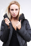 Купить Куртка зимняя женская классическая черного цвета 9102_01Ch