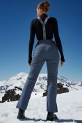 Купить Полукомбинезон утепленный женский зимний горнолыжный голубого цвета 911Gl, фото 3
