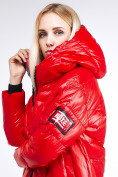 Купить Куртка зимняя женская молодежная красного цвета 9131_14Kr, фото 6