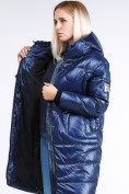 Купить Куртка зимняя женская молодежная темно-синего цвета 9131_22TS, фото 2