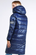 Купить Куртка зимняя женская молодежная темно-синего цвета 9131_22TS, фото 5