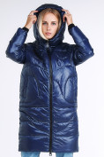 Купить Куртка зимняя женская молодежная темно-синего цвета 9131_22TS, фото 6