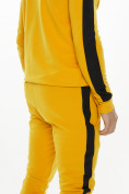 Купить Трикотажный спортивный костюм горчичного цвета 9152G, фото 8