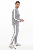 Купить Трикотажный спортивный костюм серого цвета 9152Sr, фото 4